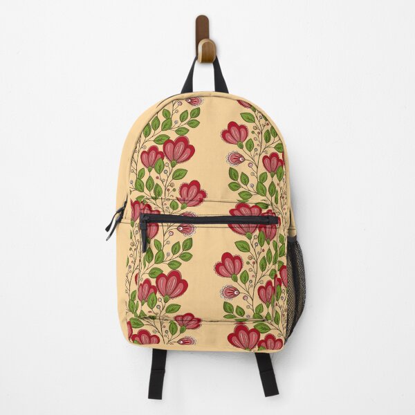 Item preview, Colored Striped Pattern with Vintage Floral Motifs designed and sold by lissantee.