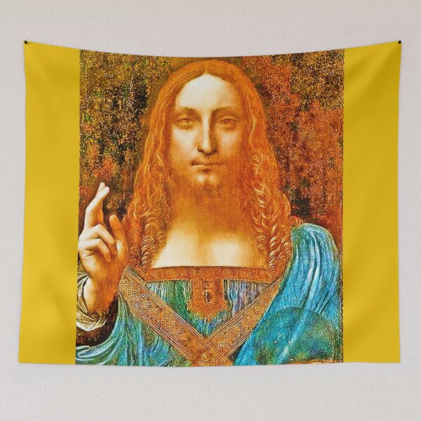 Item preview, Salvator Mundi by Italian artist Leonardo da Vinci ( This is the most expensive painting ever sold. It sold for the most money and has been digitally enhanced here by WatermarkNZ Press)  designed and sold by CristalleLisa.