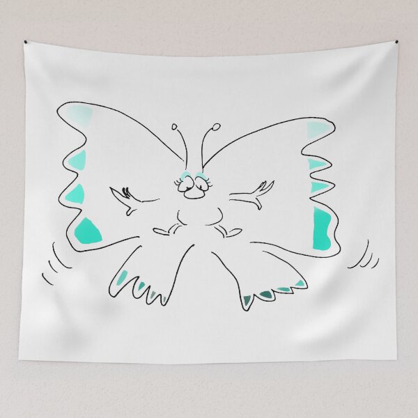 Item preview, Green-Blue Butterfly designed and sold by cartoonsbyroth.
