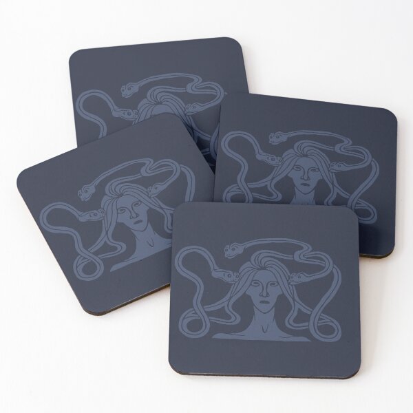 Item preview, Ilustración de Medusa de Tyra Kleen en azul designed and sold by artofthenorth.
