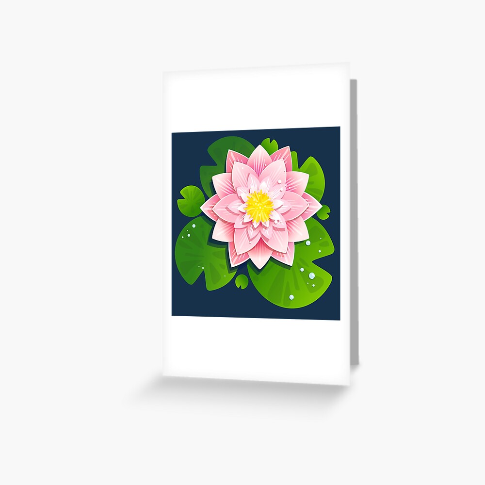 Beautiful lotus flower Greeting Card