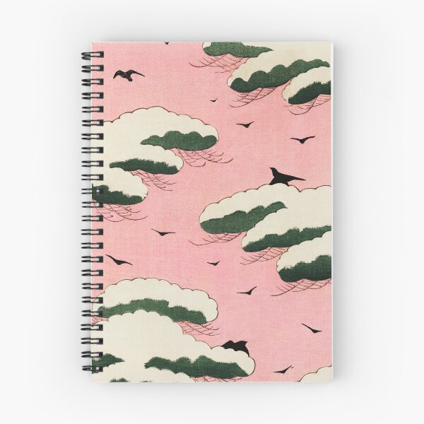 Item preview, Vintage 1800's Birds in Pink Sky Japanese Art designed and sold by knightsydesign.