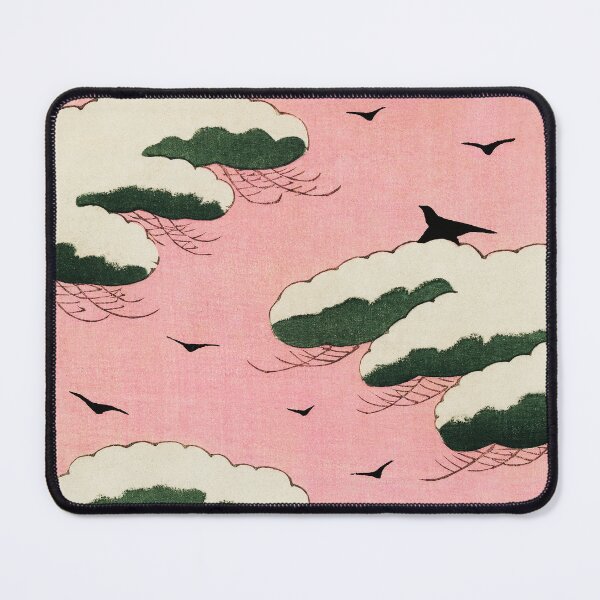 Item preview, Vintage 1800's Birds in Pink Sky Japanese Art designed and sold by knightsydesign.