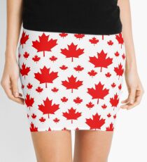 Canada Maple Leaf Flag Emblem Mini Skirt