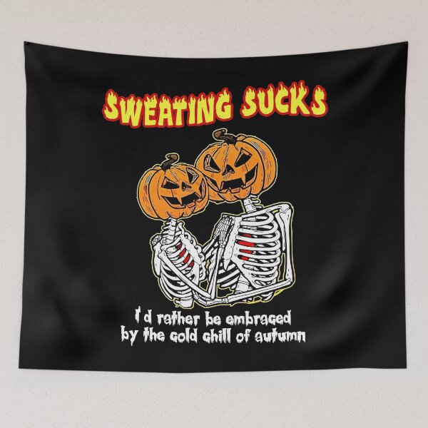 Item preview, Sweating Sucks Skeleton Halloween Couple Skeleton Pumpkin designed and sold by loat904.