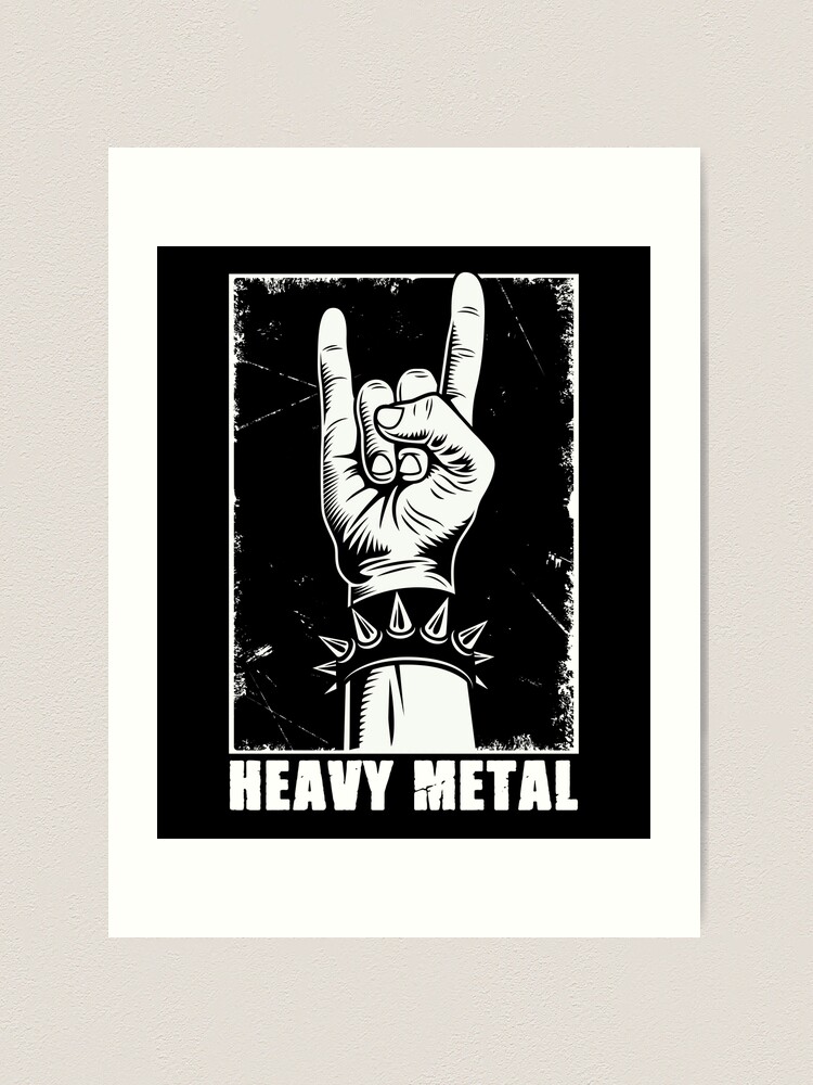 Kunstdruck for Sale mit Heavy Metal Pommesgabel Metal Gabel Rock Musik  Hardrock von Lenny Stahl