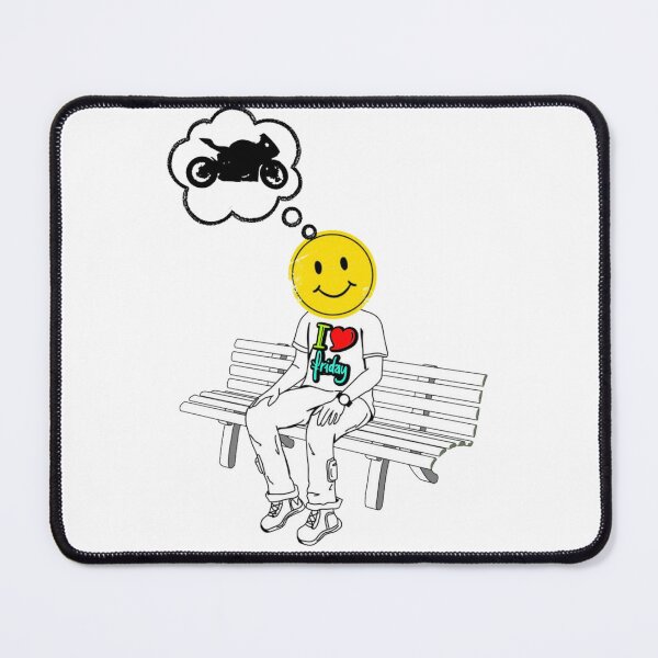 Item preview, I Love Motorcycle Smiley designed and sold by BadKraut.