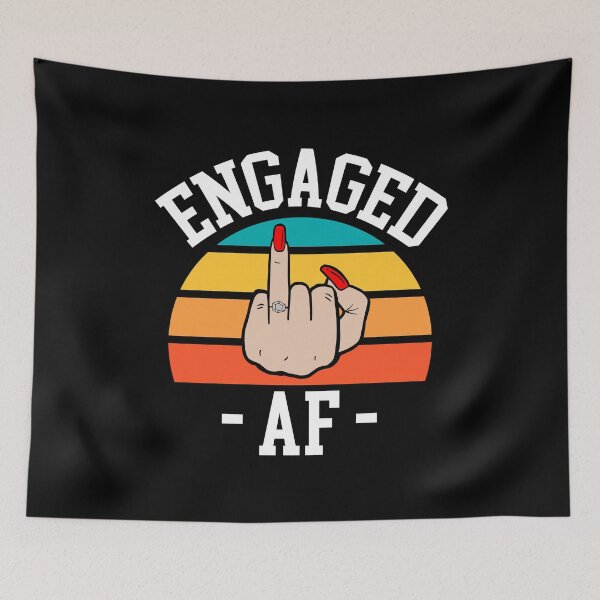 Item preview, Retro Sunset Engaged AF designed and sold by DAFIN.