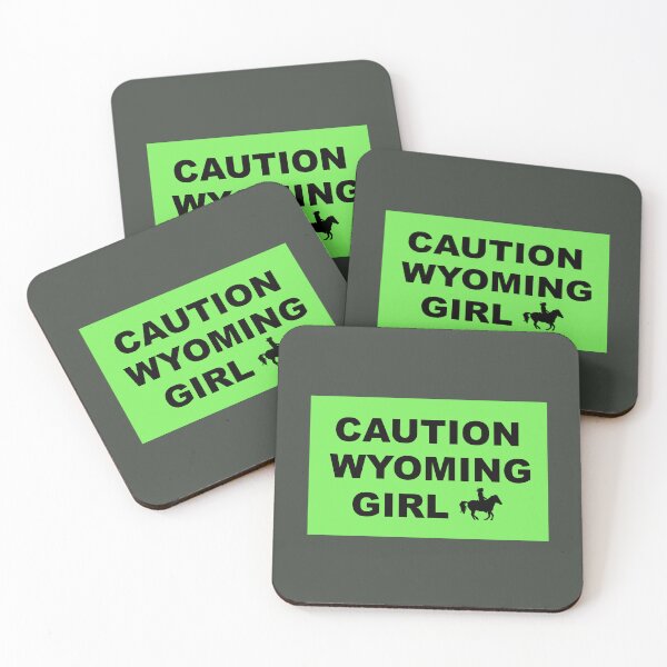Item preview, CAUTION WYOMING GIRL sign designed and sold by lobodelnoir.