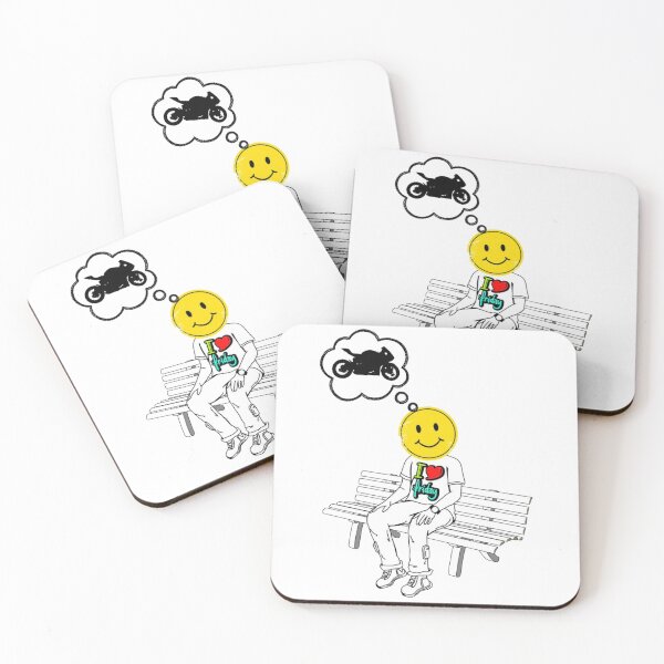 Item preview, I Love Motorcycle Smiley designed and sold by BadKraut.