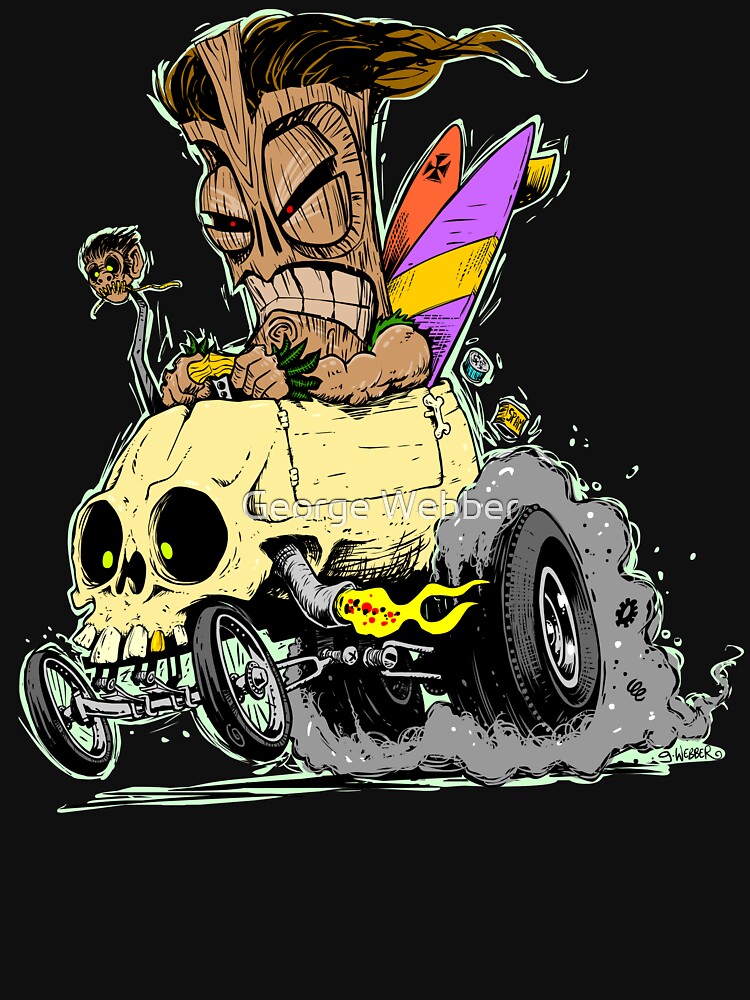 Thumbnail 7 of 7, Classic T-Shirt, SKULL DRIVING TIKI designed and sold by George Webber.