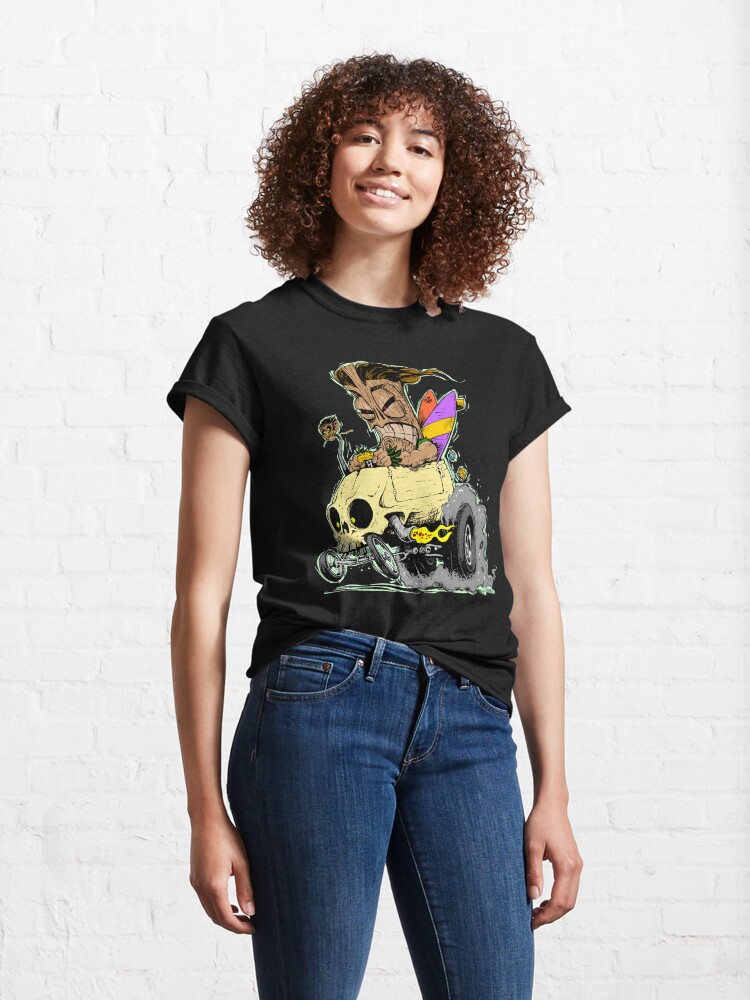 Thumbnail 4 of 7, Classic T-Shirt, SKULL DRIVING TIKI designed and sold by George Webber.