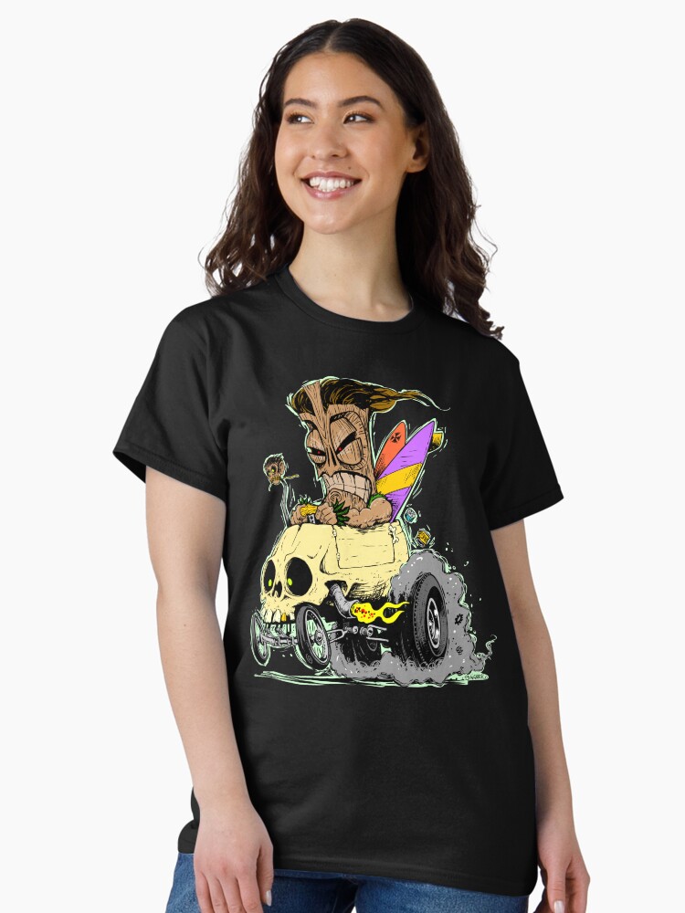 Thumbnail 1 of 7, Classic T-Shirt, SKULL DRIVING TIKI designed and sold by gWebberArts.