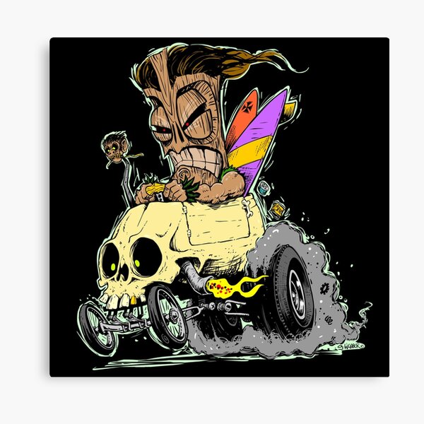 SKULL DRIVING TIKI Canvas Print