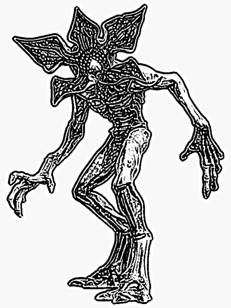 Stranger Things Demogorgon Sticker For Sale By Emeraldocean Redbubble