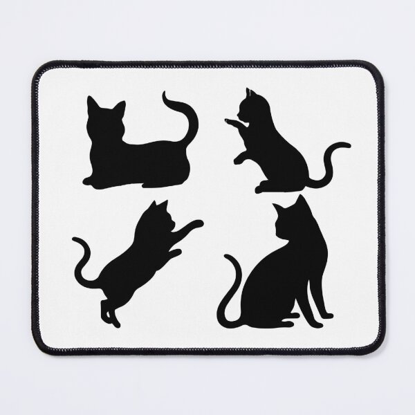 Item preview, Set black silhouettes of cats and kittens cat footprints isolated on a white background designed and sold by paolboa.