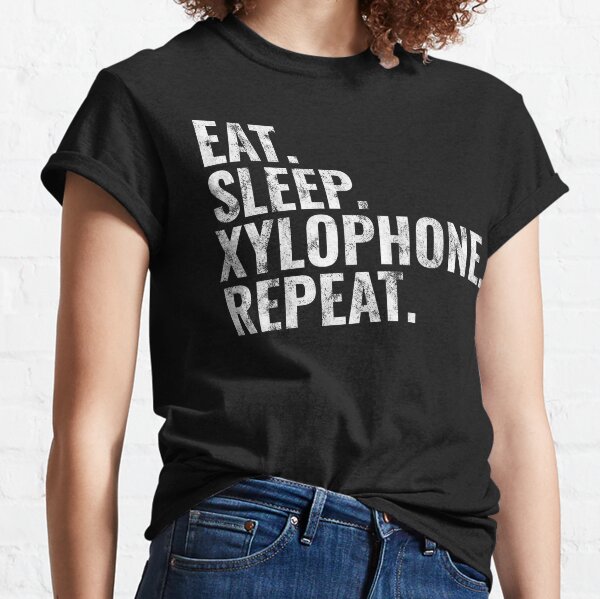 Vintage Eat Sleep Xylophone Repeat Funny Xylophone player mu T-Shirt 