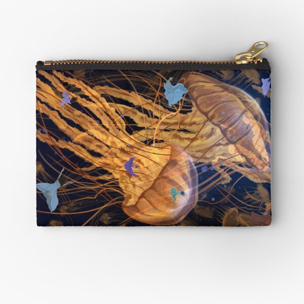 Swimming with Jellyfish Zipper Pouch