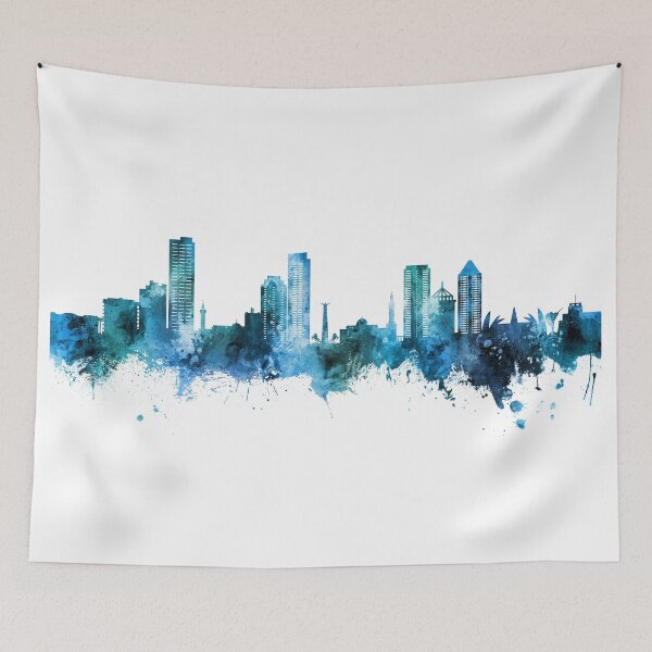 Aperçu de l'œuvre Umm Al Quwain Skyline créée et vendue par ArtPrints.