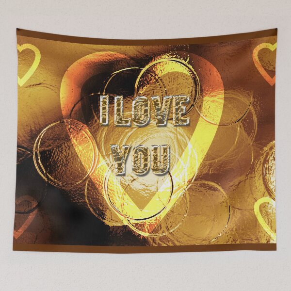 Item preview, gold hearts i love you designed and sold by Astralia.