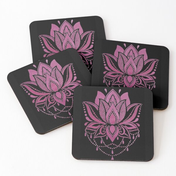 Item preview, Black and pink lotus flower design designed and sold by Melissa Renee.