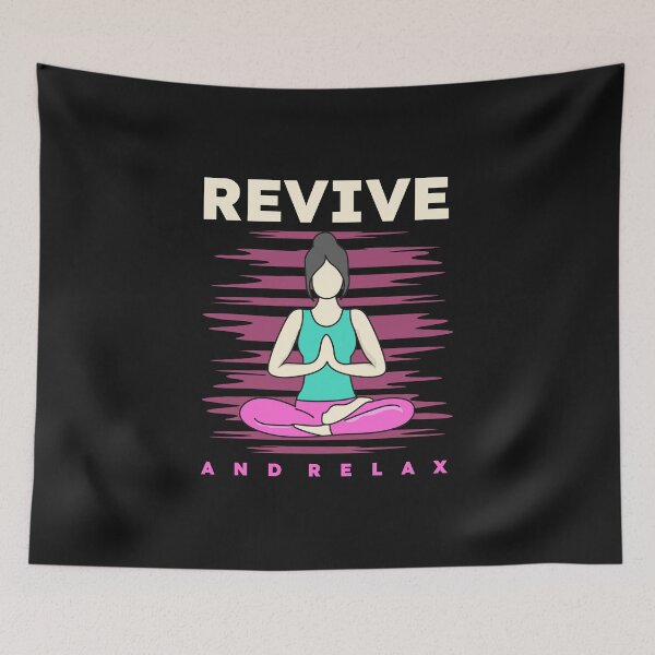 Item preview, Revive and Relax,Yogi,Buddha,Pose,Half Moon Yoga Pose,Half Moon Pose,Half Moon,Buddhist,Pilates,Yoga Day,Yoga Lover,Yoga Teacher,Reborn,Funny Humor,Funny Yoga,pink designed and sold by NAZIMNADIR.