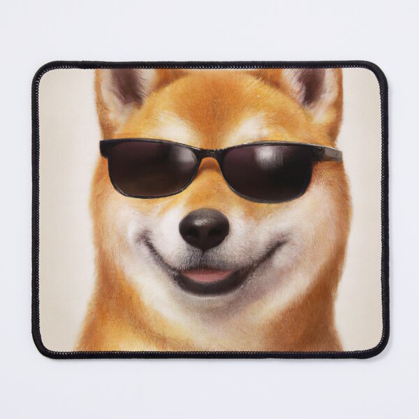 Item preview, Shiba Inu Wearing Sunglasses Watercolor designed and sold by maniacfitness.