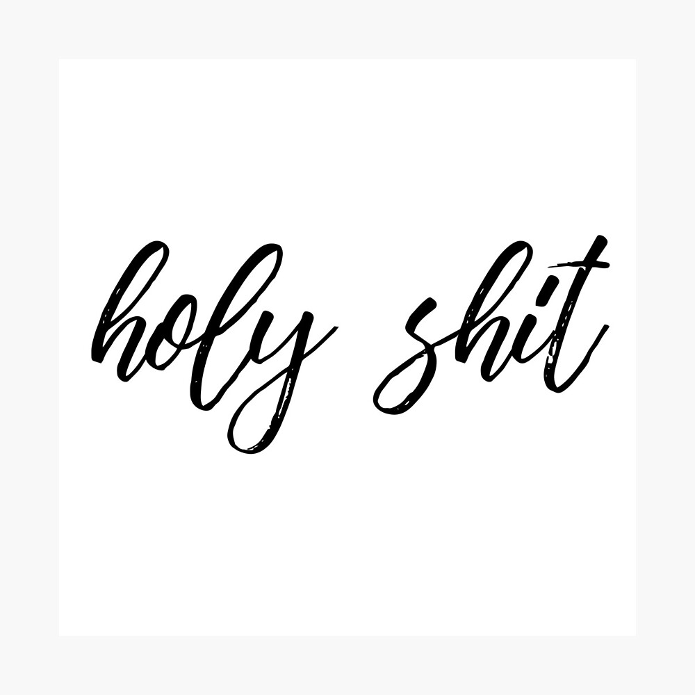 holy shit text hand drawn illustration design 11288659 PNG