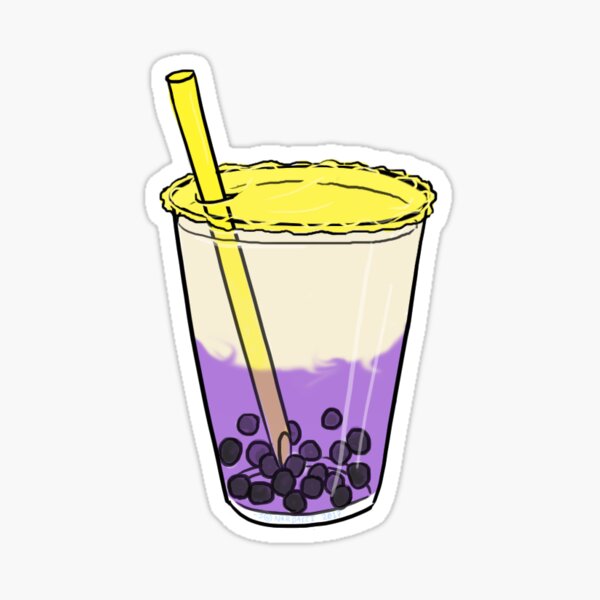 Nonbinary Pride Bubble Tea Sticker Sticker