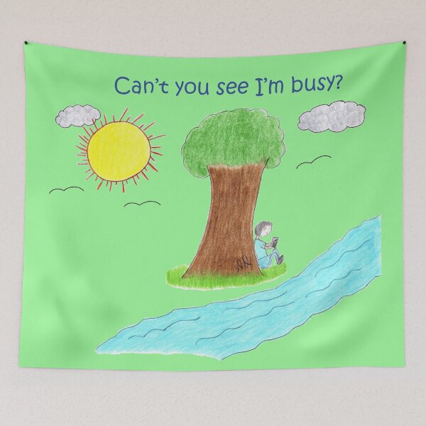 Item preview, Busy Reading Book (Mint Green) - Short Hair(with words) designed and sold by DeeDeee1970.
