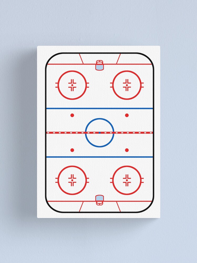 " Ice Rink Diagram Hockey Game Companion" Canvas Print by Garaga