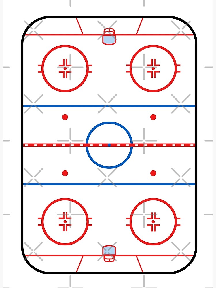 " Ice Rink Diagram Hockey Game Companion" Poster by Garaga Redbubble