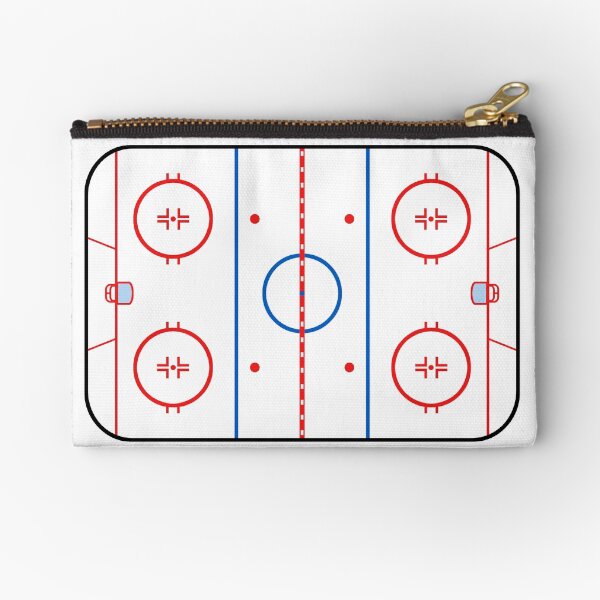 Ice Rink Diagram Hockey Game Companion Zipper Pouch