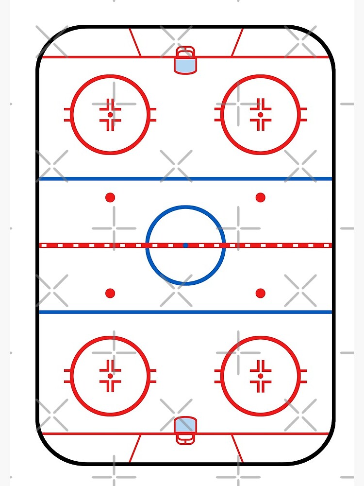 " Ice Rink Diagram Hockey Game Companion" Spiral Notebook for Sale by Garaga | Redbubble