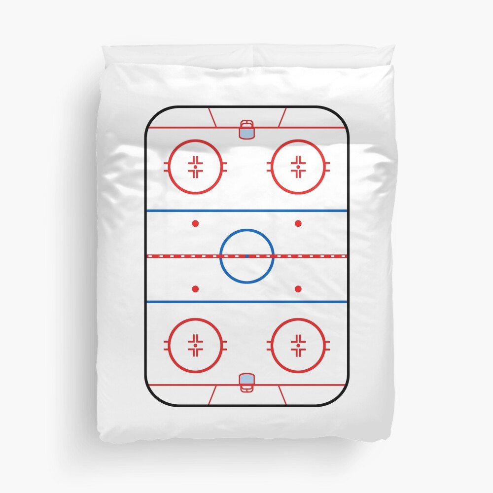 Ice Rink Diagram Hockey Game Companion Duvet Cover