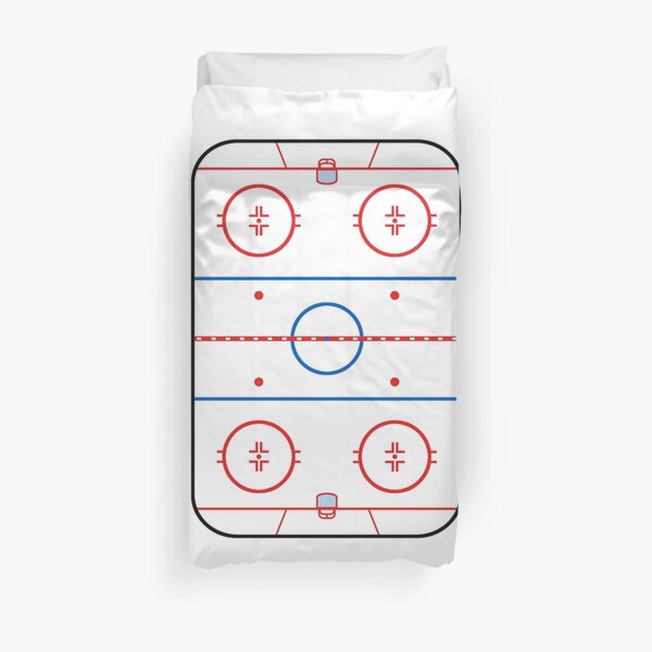Ice Rink Diagram Hockey Game Companion Duvet Cover