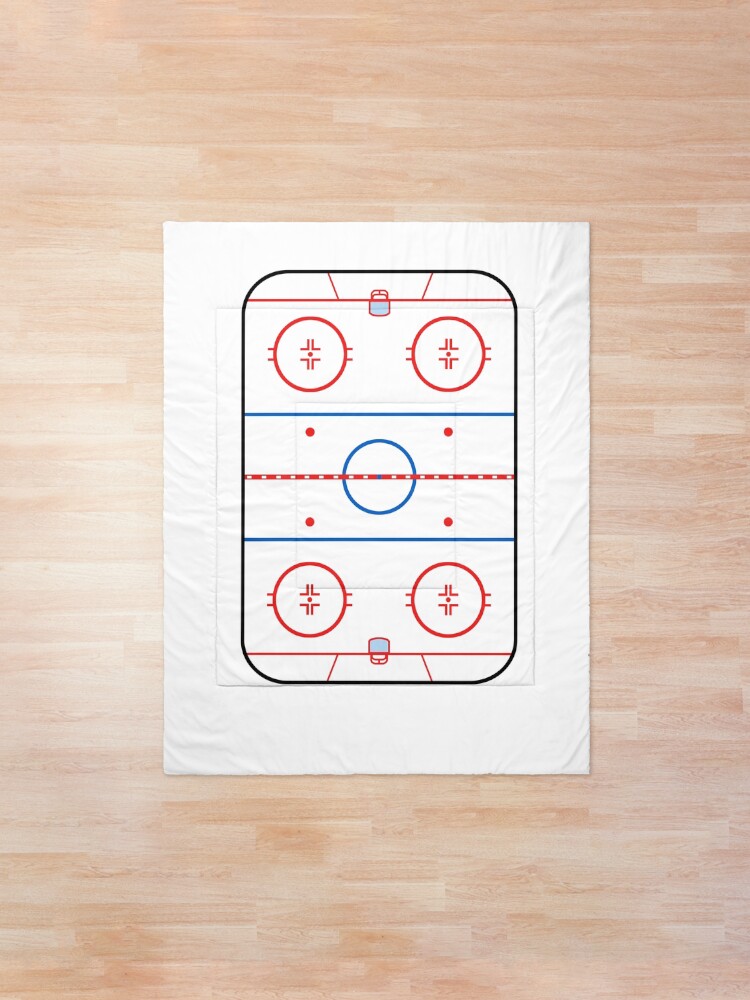 Alternate view of Ice Rink Diagram Hockey Game Companion Comforter
