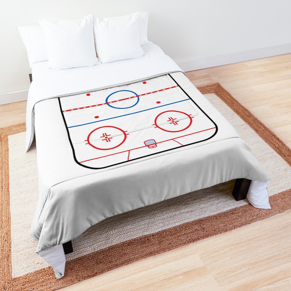 Ice Rink Diagram Hockey Game Companion Comforter