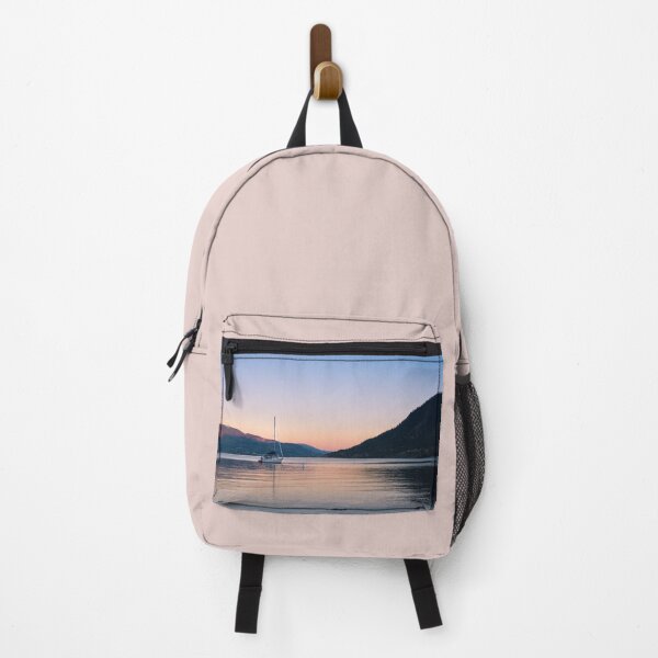 Item preview, Peaceful Okanagan Lake Sunset with Sailboat View designed and sold by Amy Mitchell.