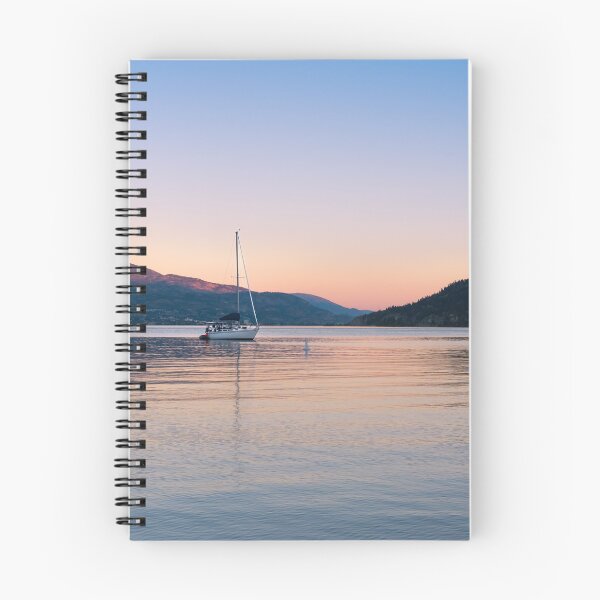 Item preview, Peaceful Okanagan Lake Sunset with Sailboat View designed and sold by Amy Mitchell.