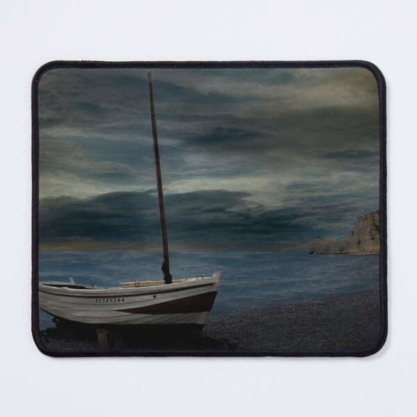 Item preview, Etretat Boat Resting for the Night designed and sold by nbrandsberg.