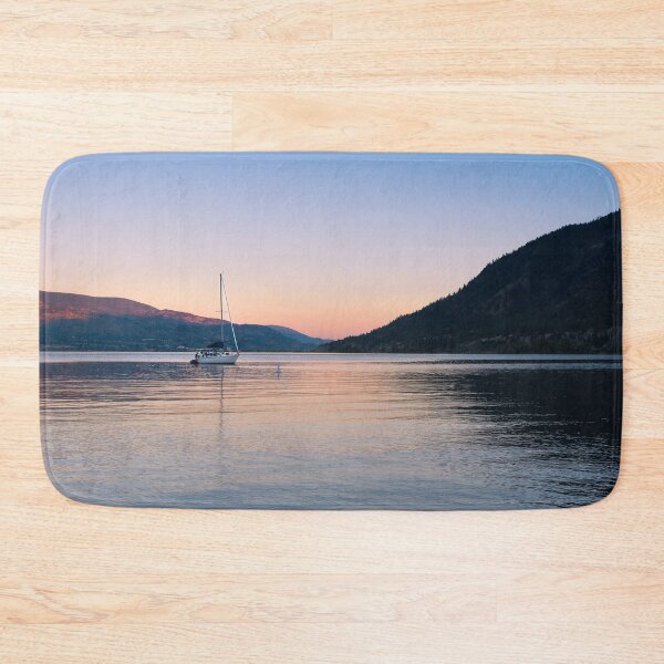 Item preview, Peaceful Okanagan Lake Sunset with Sailboat View designed and sold by Amy Mitchell.