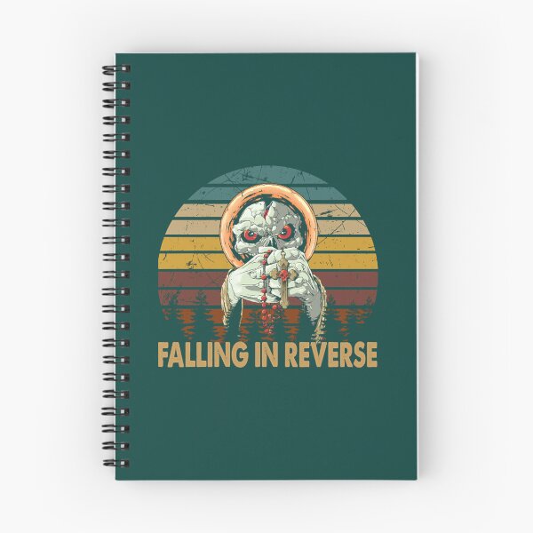 Item preview, skull retro vintage falling in reverse tour text white black shirt gift fans logo text designed and sold by Theniceniya.