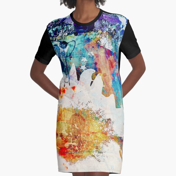 Bold Is Colorful Graphic T-Shirt Dress