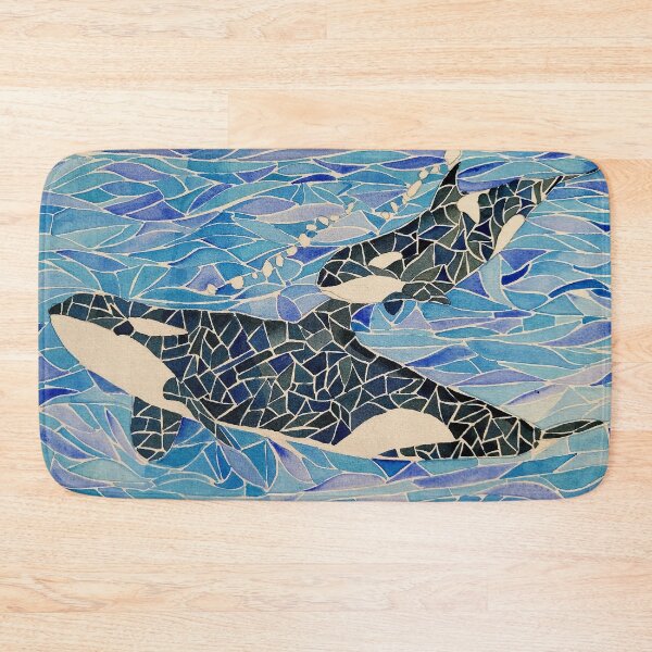 Item preview, Orca Mosaic  designed and sold by Cobalt Blue Watercolors.