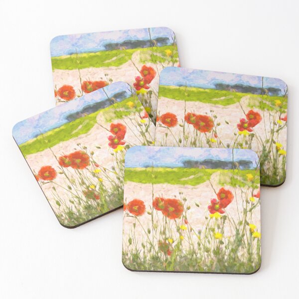 Item preview, Red Poppies at the Farm designed and sold by nbrandsberg.