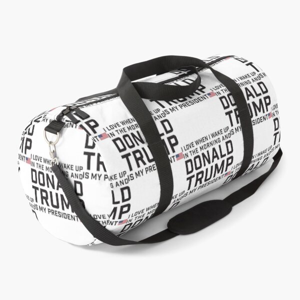 Item preview, I love when I wake up and Donald Trump is my President black and white background and funny mug HD H designed and sold by LadyMoldavites.