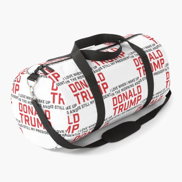 Item preview, I love when I wake up and Donald Trump is still my President red hat and white background and funny designed and sold by LadyMoldavites.