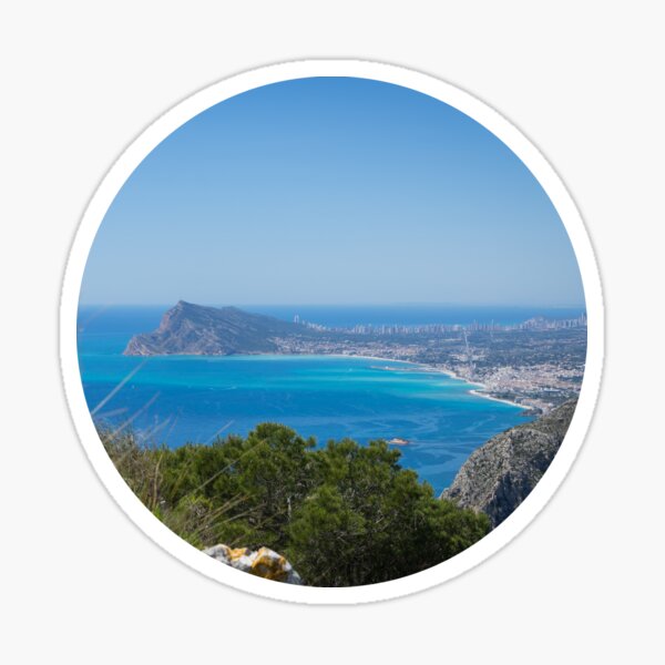 View of the coast, the Mediterranean Sea and Benidorm Sticker