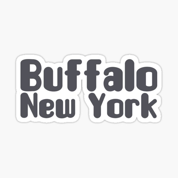 "Buffalo, New York New York Cities 10" Sticker for Sale by leafyorb Redbubble